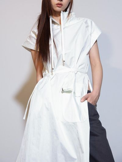 ONSKA String Mix Layered Dress_White