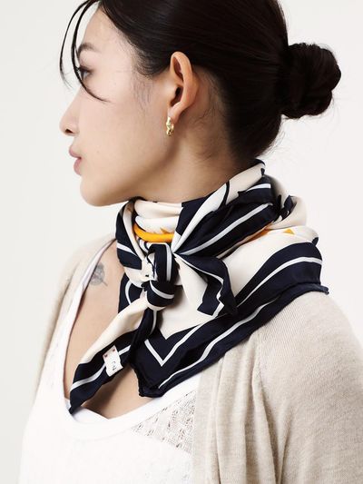 ONSZ Botanical Cotton Split Silk Scarf