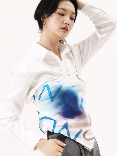 ONSZ Ink Bleeding Logo Silk Scarf