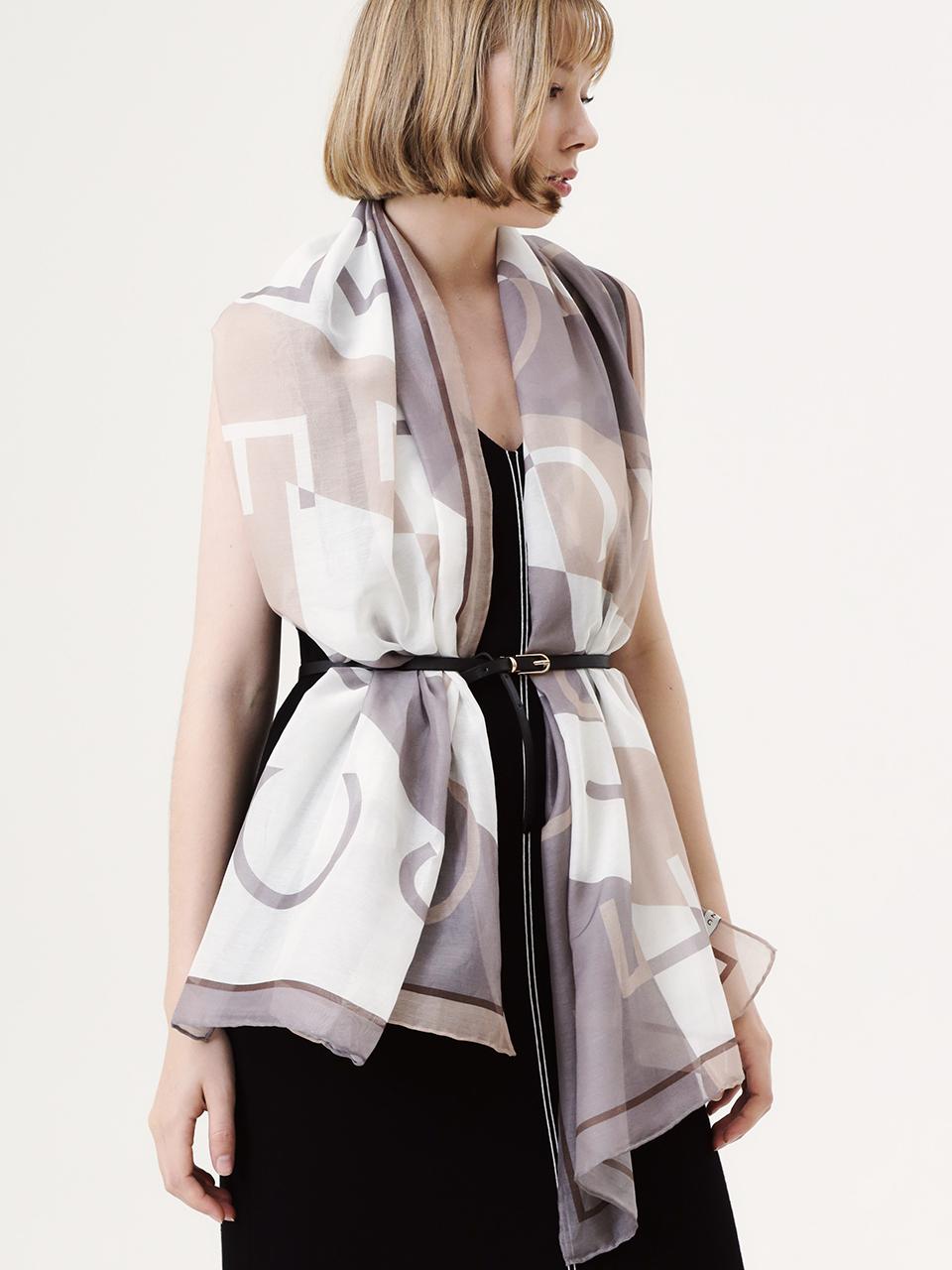 ONSZ Logo Color Block Long Scarf