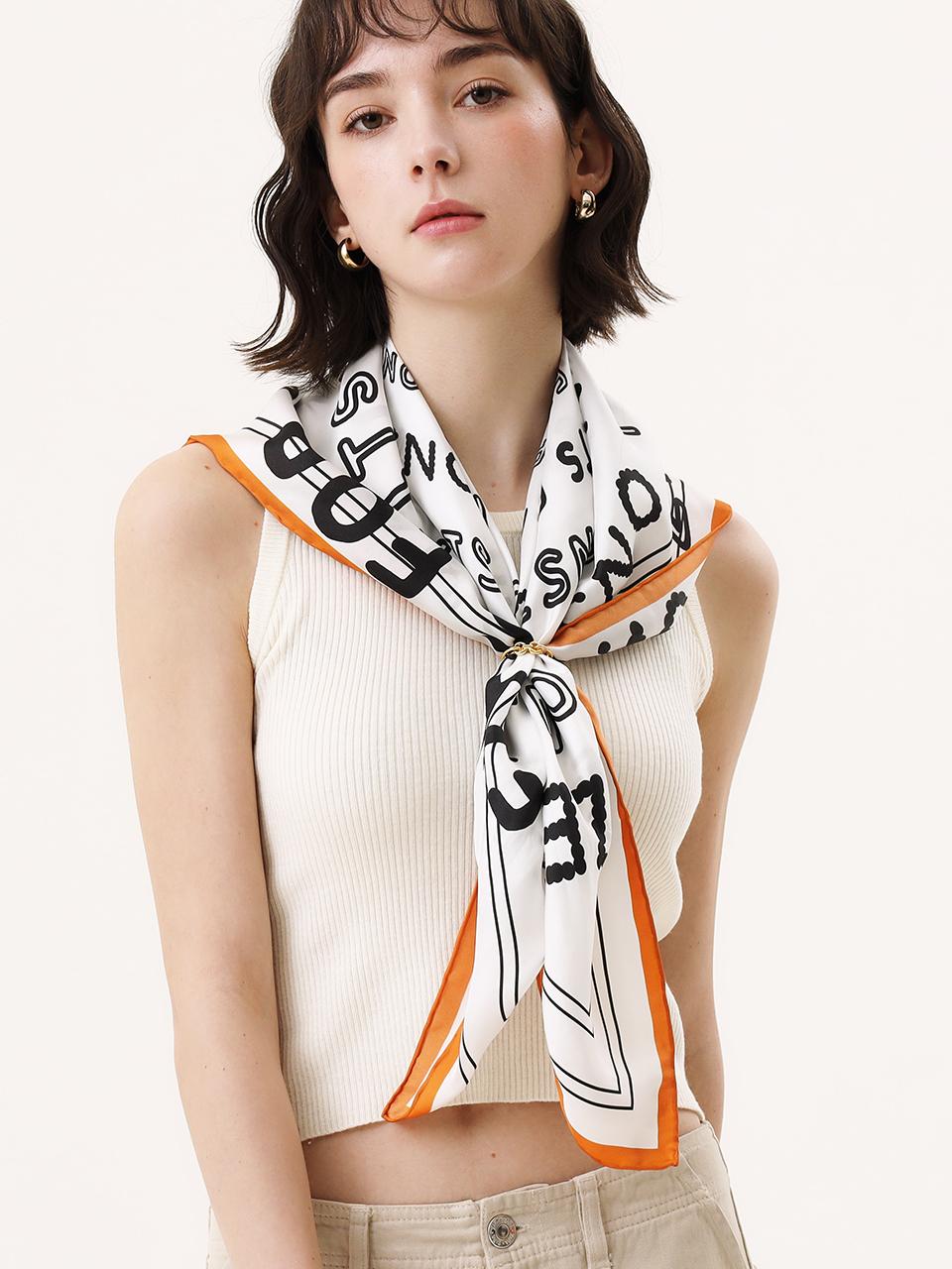 ONSZ Logo Concentric Circle Silk Scarf