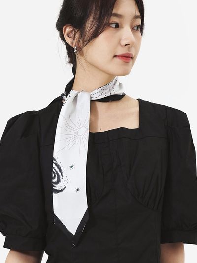 ONSZ Universe Twilly Scarf [Black and White]
