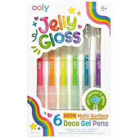 OOLY OOLY Jelly Gloss Deco Gel Pens 6 Count Color Set