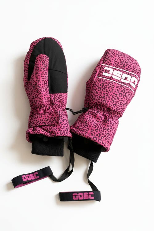 OOSC Clothing OOSC Clothing 1987 PrimaLoft® V2 Ski & Snowboard Mitt - Pink Leopard