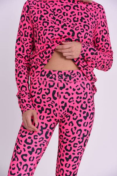 OOSC OOSC Baselayer Leggings - Hotel California Pink Leopard Women's