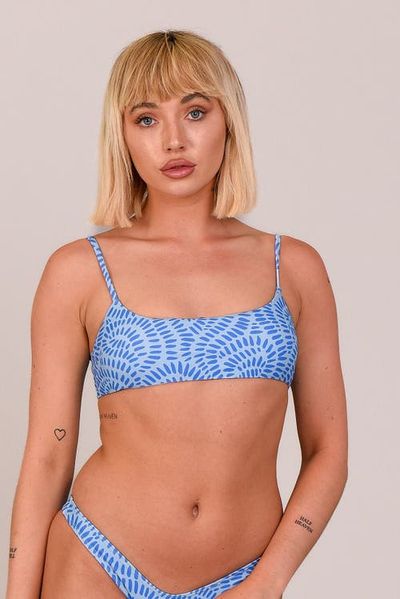 OOSC OOSC Moroccan Dream Lace up Crop Bikini Top