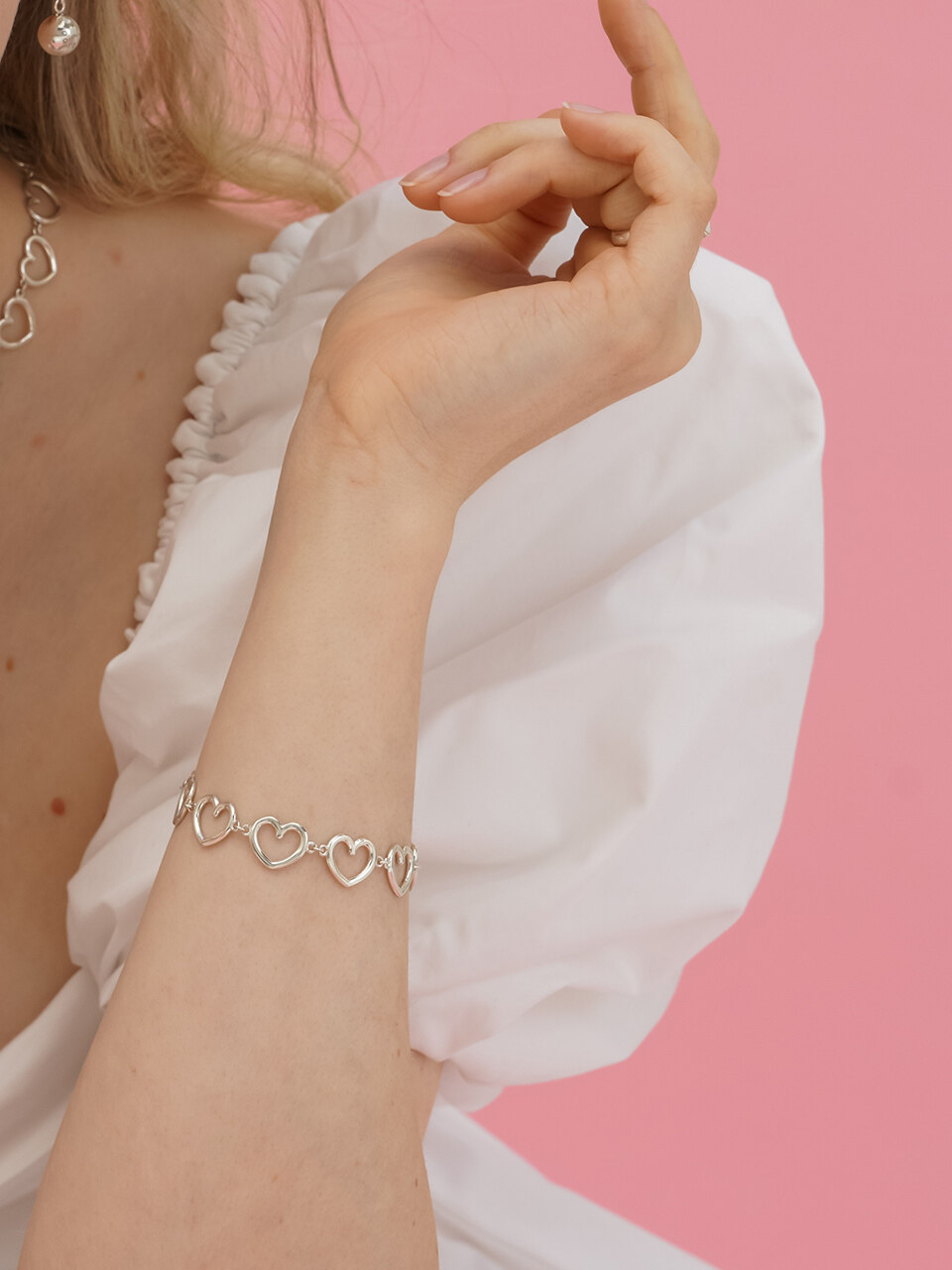 OOV Double Heart Bracelet_Silver