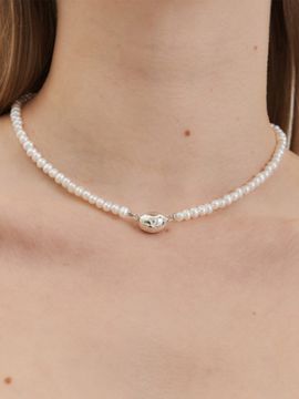 OOV Egg 03 Pearl Choker Necklace_Silver