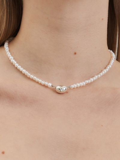 OOV Egg 03 Pearl Choker Necklace_Silver