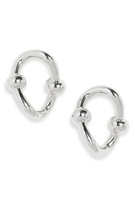 Open Edit Open Edit Bead Accent Open Earrings