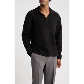 Open Edit Open Edit Bouclè Polo Sweater