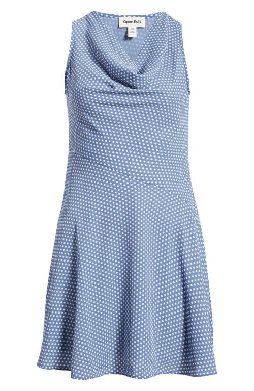 Open Edit Open Edit Cowl Neck Fit & Flare Minidress