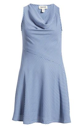 Open Edit Open Edit Cowl Neck Fit & Flare Minidress