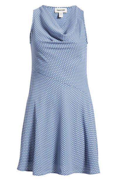 Open Edit Open Edit Cowl Neck Fit & Flare Minidress