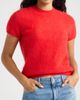 Open Edit Open Edit Cozy Edit Short Sleeve Mock Neck Sweater - 1