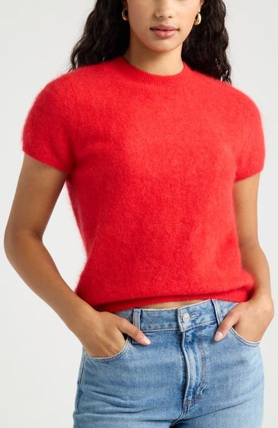 Open Edit Open Edit Cozy Edit Short Sleeve Mock Neck Sweater