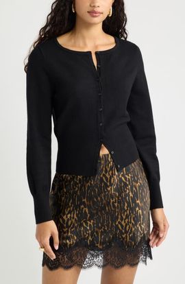 Open Edit Open Edit Crewneck Cardigan