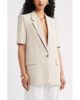 Open Edit Open Edit Curator Crepe Short Sleeve Blazer - 1