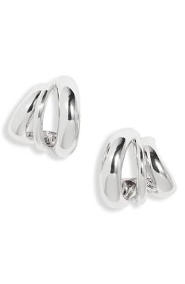 Open Edit Open Edit Curved Triple Hoop Earrings