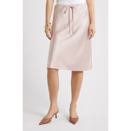 Open Edit Open Edit Drawstring Satin Skirt