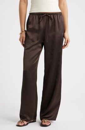 Open Edit Open Edit Drawstring Waist Satin Pants