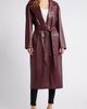 Open Edit Open Edit Faux Leather Trench Coat - 1