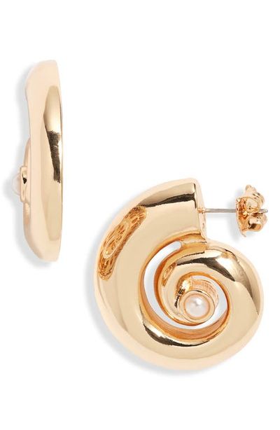 Open Edit Open Edit Faux Pearl Shell Earrings