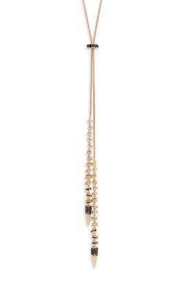 Open Edit Open Edit Fishtail Cubic Zirconia Lariat Y-Necklace