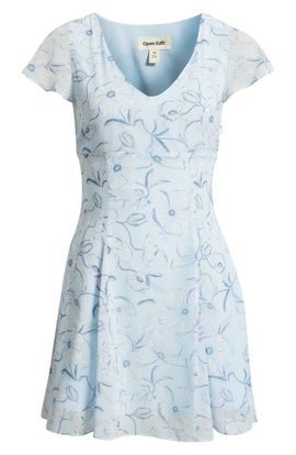Open Edit Open Edit Floral Print Fit & Flare Minidress