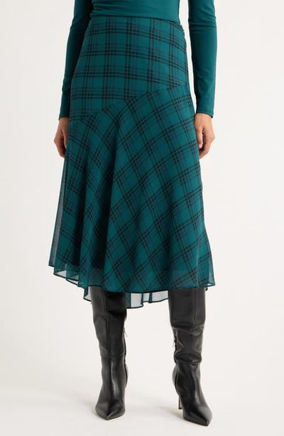 Open Edit Open Edit High-Low Chiffon Midi Skirt