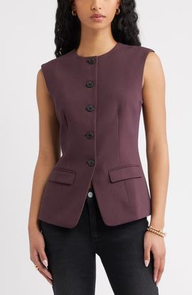 Open Edit Open Edit Icon Twill Crewneck Vest