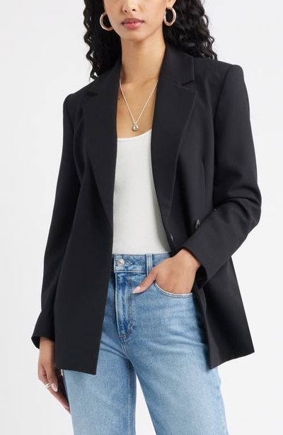 Open Edit Open Edit Icon Twill Double Breasted Blazer
