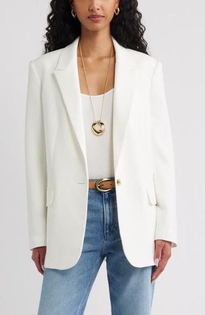Open Edit Open Edit Icon Twill Relaxed Blazer