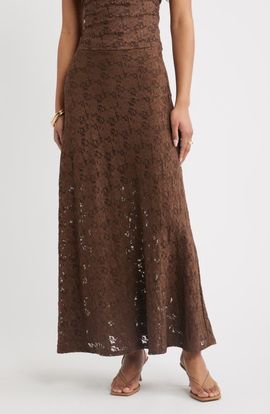 Open Edit Open Edit Lace Maxi Skirt