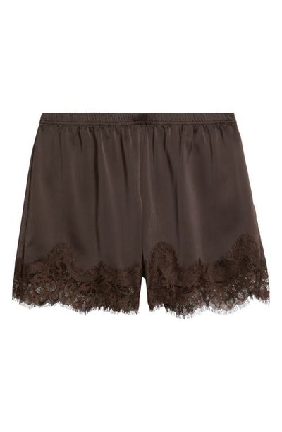 Open Edit Open Edit Lace Trim Satin Shorts