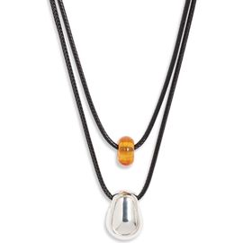 Open Edit Open Edit Layered Pendant Necklace