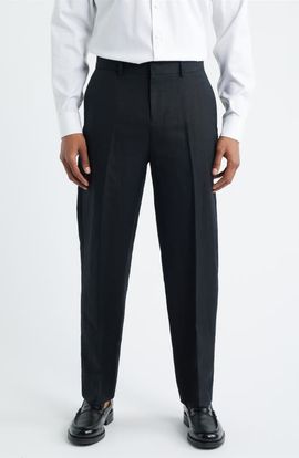Open Edit Open Edit Linen Blend Tapered Leg Pants