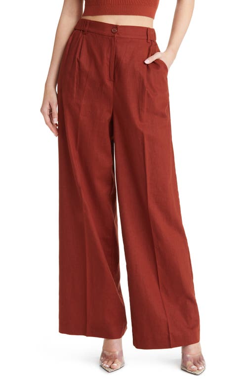 Open Edit Open Edit Linen Blend Trousers