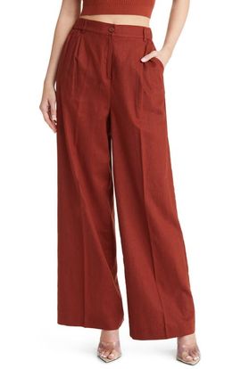 Open Edit Open Edit Linen Blend Trousers