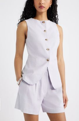 Open Edit Open Edit Linen Blend Vest