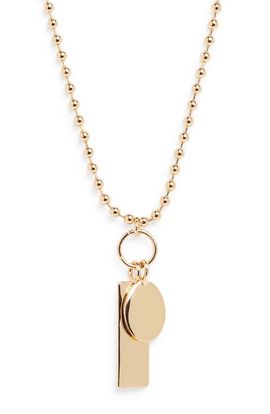Open Edit Open Edit Long Shot Tag Beaded Pendant Necklace