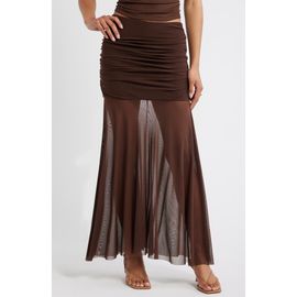 Open Edit Open Edit Mesh Maxi Skirt