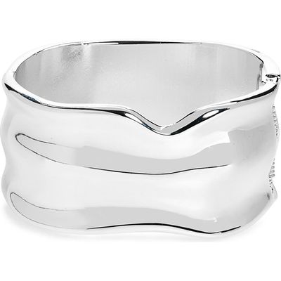 Open Edit Open Edit Molten Wide Hinged Cuff Bracelet