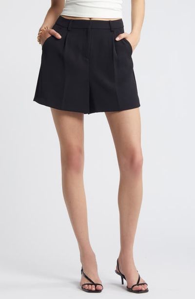 Open Edit Open Edit Pleated High Waist Trouser Shorts