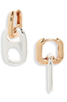 Open Edit Open Edit Pop Top Drop Hoop Earrings