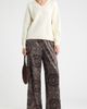 Open Edit Open Edit Print Satin Pull On Wide Leg Pants - 2