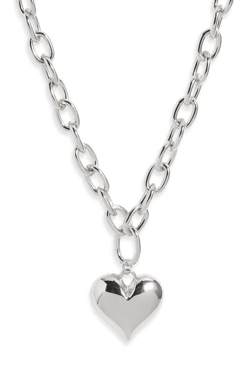 Open Edit Open Edit Puffy Heart Chain Necklace