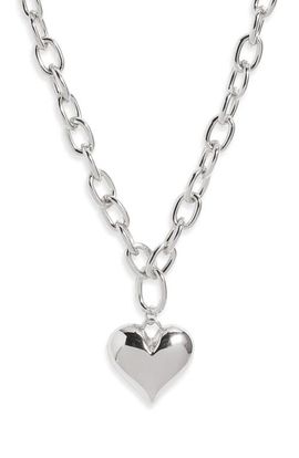 Open Edit Open Edit Puffy Heart Chain Necklace