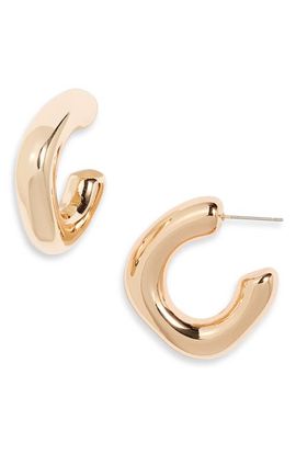 Open Edit Open Edit Puffy Square Hoop Earrings