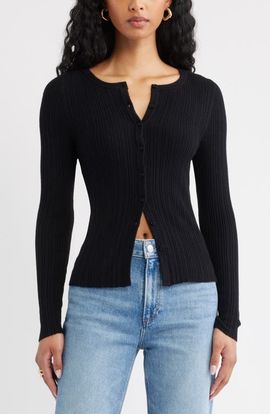 Open Edit Open Edit Rib Cardigan